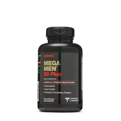 GNC mega men 50 plus timed release,  120 caplets