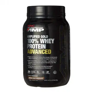 GNC PP AMP Gold advanced double rich chocolate  2lb, 30 servings