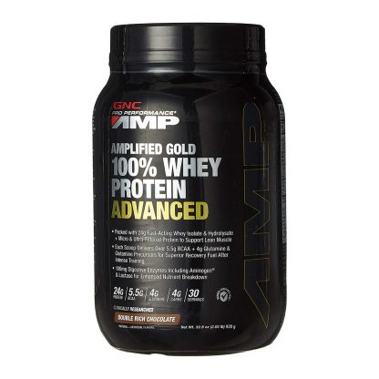 GNC PP AMP Gold advanced double rich chocolate  2lb, 30 servings