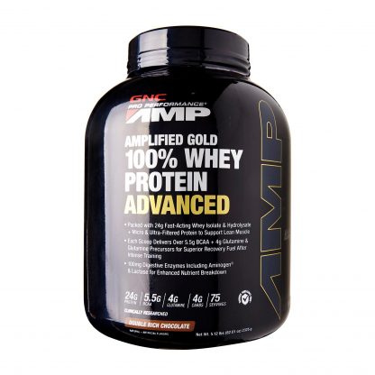 GNC PP AMP Gold advanced double rich chocolate 5.13lb, 75 servings
