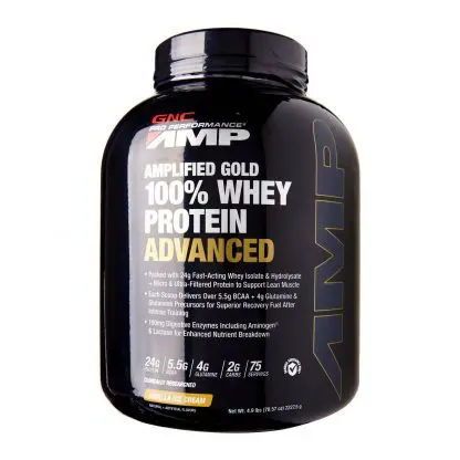 GNC PP AMP Gold advanced vanilla Ice cream 4.9lb 75 servings - Image 2