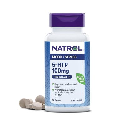NATROL® 5-HTP Time Release- 100 mg, 45 cápsulas.