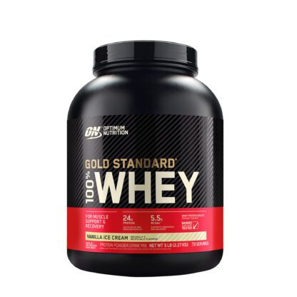 ON Gold Standard 100% whey vanilla 5lb, 73servings
