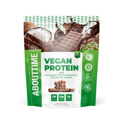 AboutTime vegan natural chocolate protein 2 LB, 32 servings