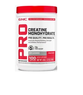 GNC PP Creatine Monohydrate Unflavored 5g 1.18lb, 535g, 100 servings