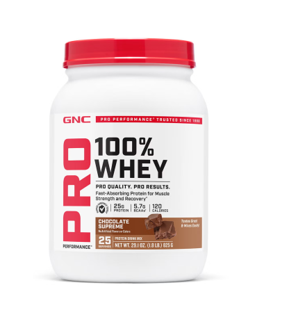 GNC PP 100% Whey protein chocolate supreme -1.96lb, 25 servings