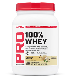 GNC PP 100% Whey protein vanilla cream 1.87lb, 25 servings