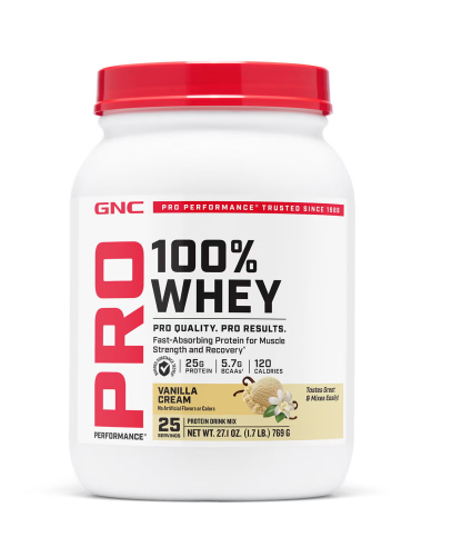 GNC PP 100% Whey protein vanilla cream 1.87lb, 25 servings