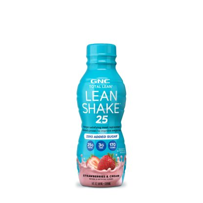 GNC total lean lean shake 25 strawberries & cream RTD 14 fl oz, 414ml