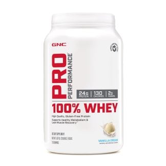 GNC PP 100% Whey protein vanilla cream 1.87lb, 25 servings