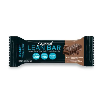GNC Total Lean Layered Protein Bar Whipped Chocolate Mousse.