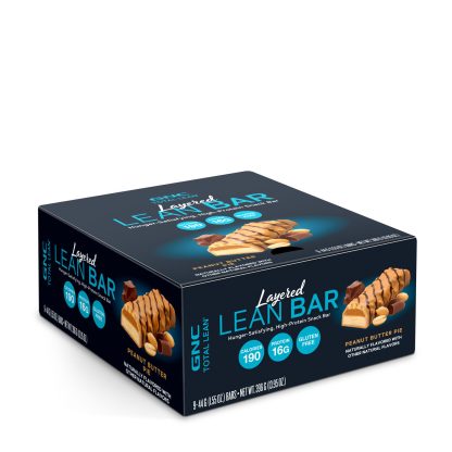 GNC Total Lean Layered Protein Bar Peanut Butter Pie - Caja con 9 unidades.