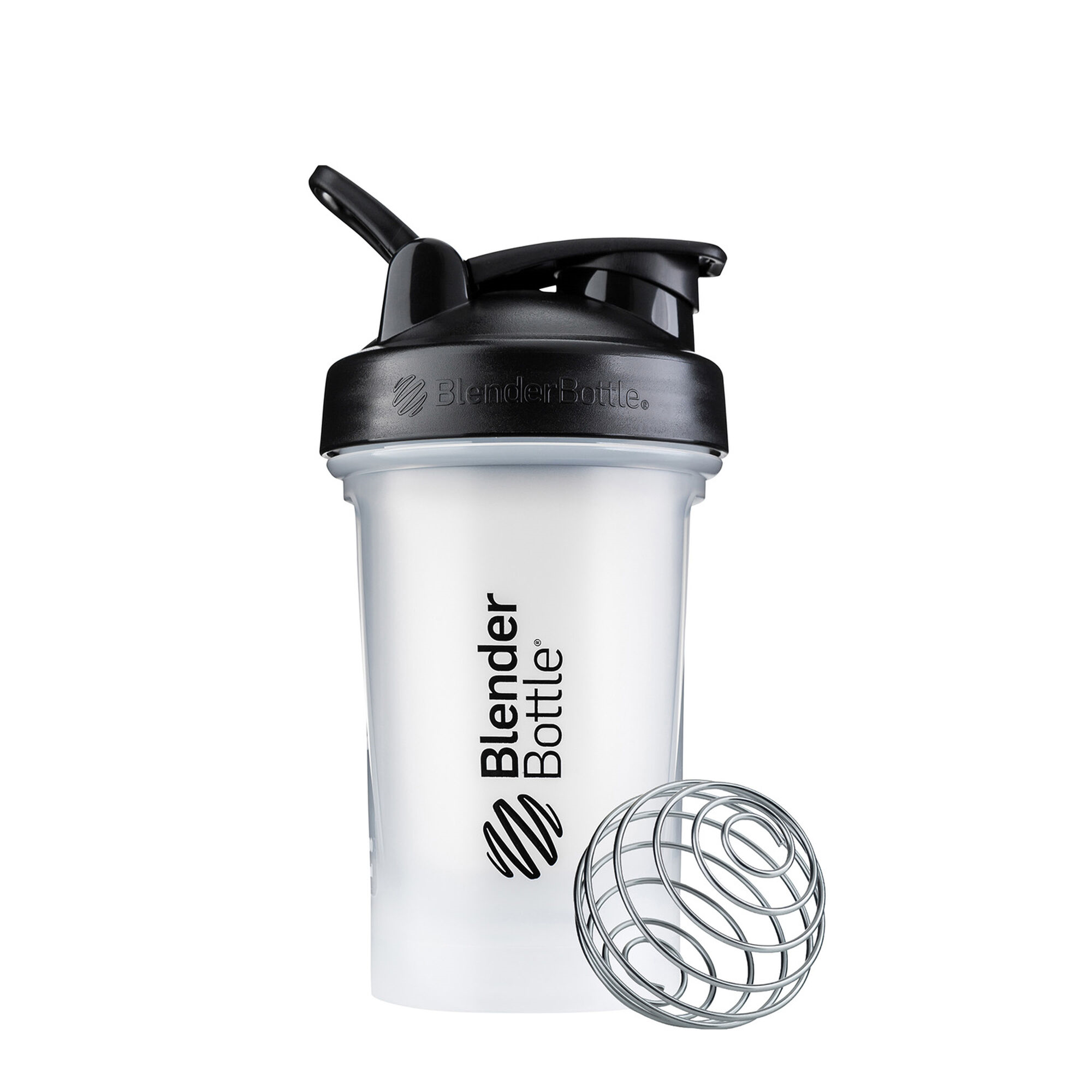 Blender Bottle Classic Protein Shaker V2 Black & Clear 20 oz GNC