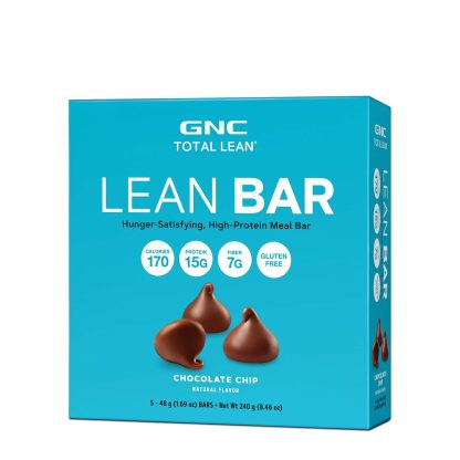 GNC Lean Bar Chocolate Chip - Caja con 5 unidades.
