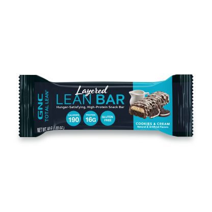 GNC Total Lean Layered Protein Bar Cookies & Cream.