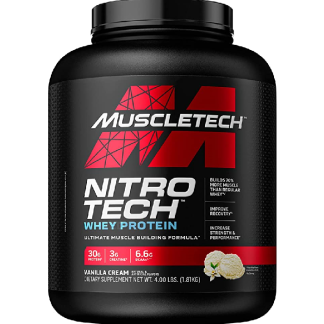 MuscleTech Nitro Tech vainilla 4 lb, 40 servings