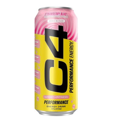C4 Energy Drink Strawberry zero 16oz.