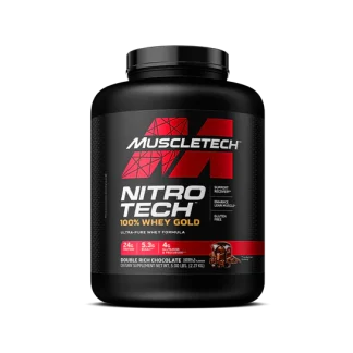 MuscleTech Nitro Tech 100% Whey Gold Double Rich Chocolate 5lbs.