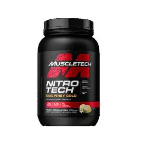 MuscleTech Nitro Tech 100% Whey Gold French Vanilla Cream 2lbs, 28 servidas.