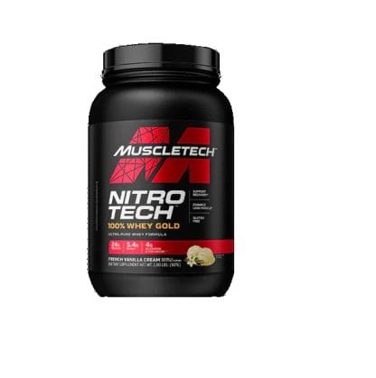 MuscleTech Nitro Tech 100% Whey Gold French Vanilla Cream 2lbs, 28 servidas.