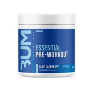Raw Nutrition Essential Pre-Workout - blue raspberry, 30 servings.
