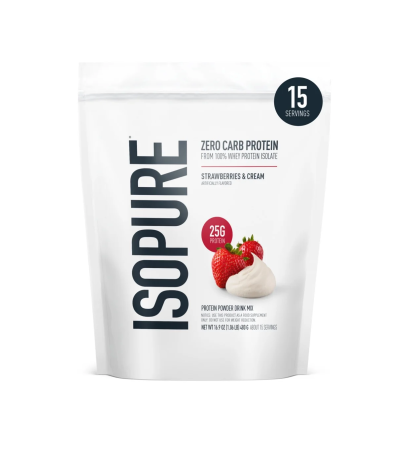 NB Isopure ZC Straw Cream 1LB, 15 servings.